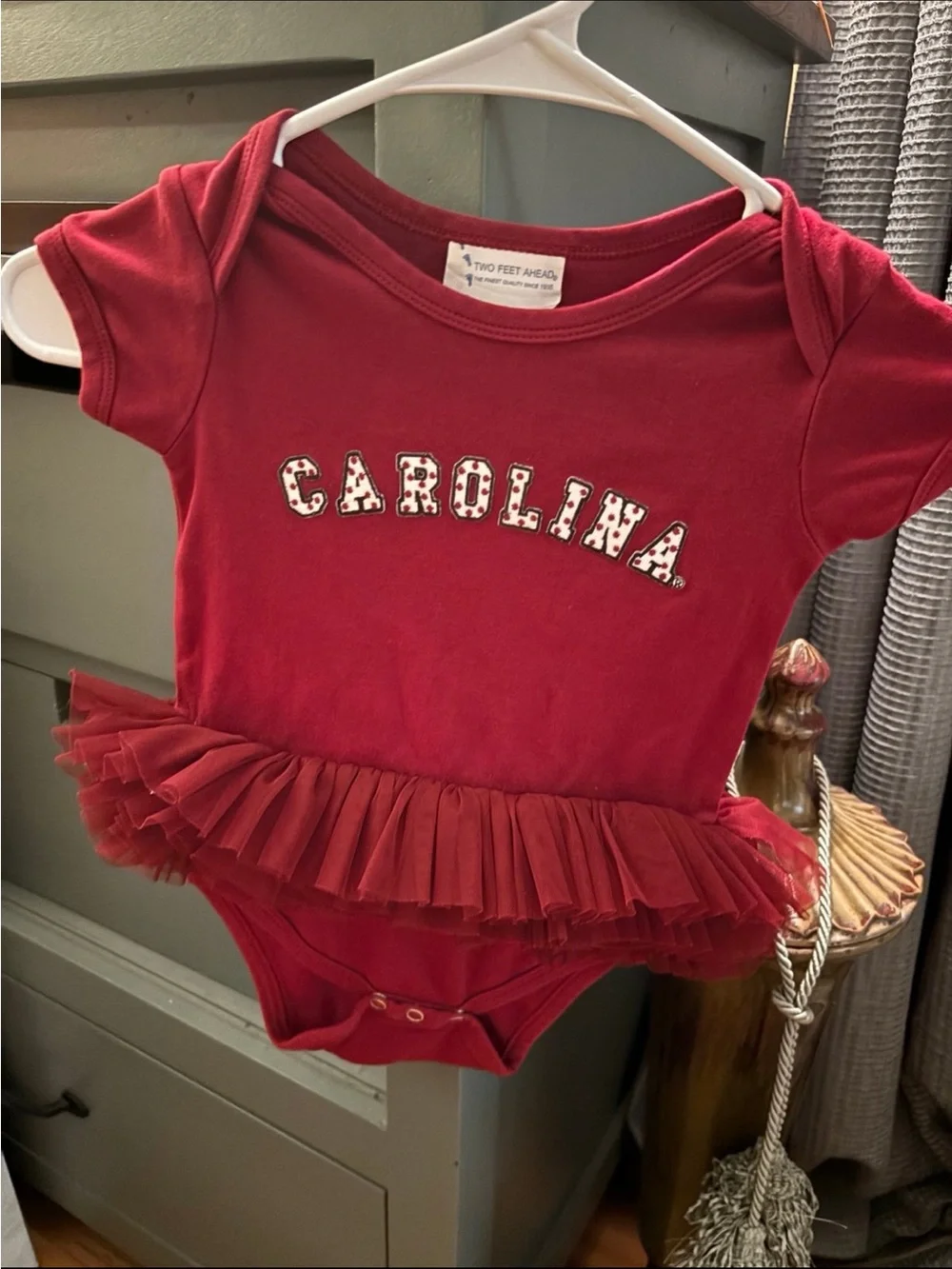 Two Feet Ahead South Carolina Gamecocks Carolina Tutu Bodysuit Baby Girl